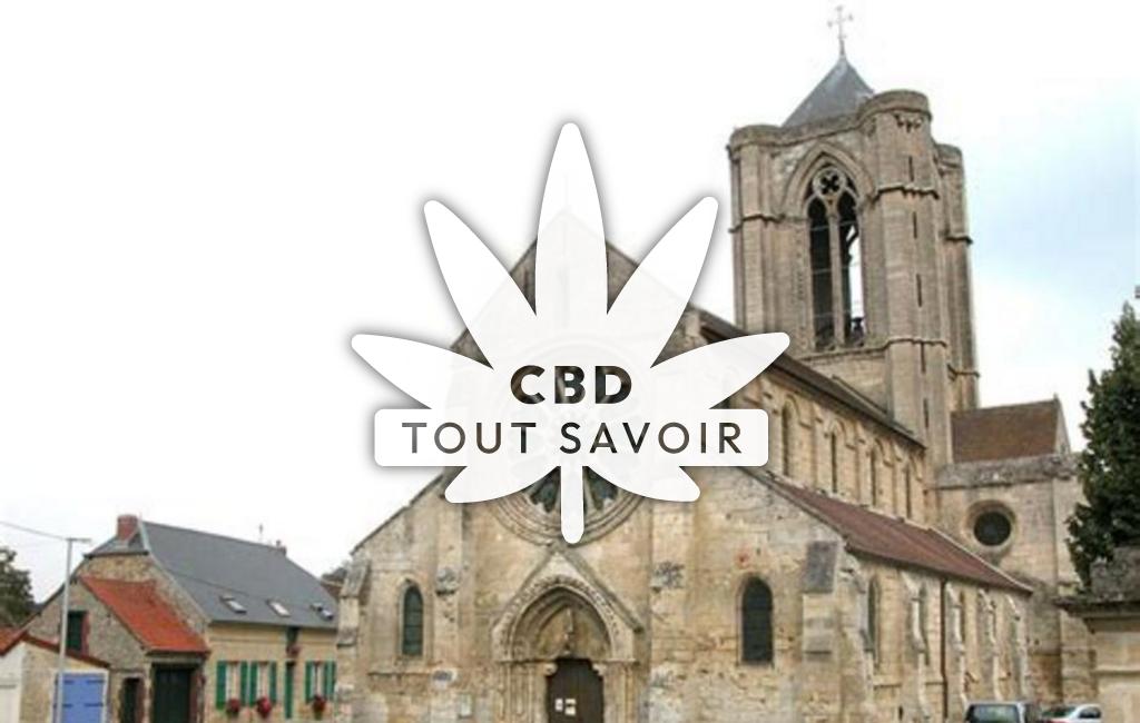 Village à Vorges avec feuille Cannabis CBD