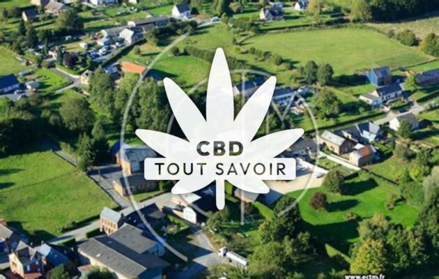 Village à Voulpaix avec feuille Cannabis CBD