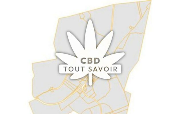 Village à Vuillery avec feuille Cannabis CBD