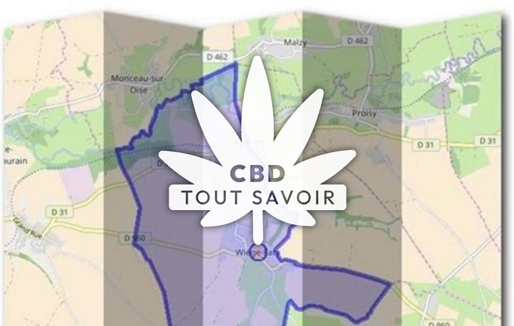 Village à Wiege-Faty avec feuille Cannabis CBD