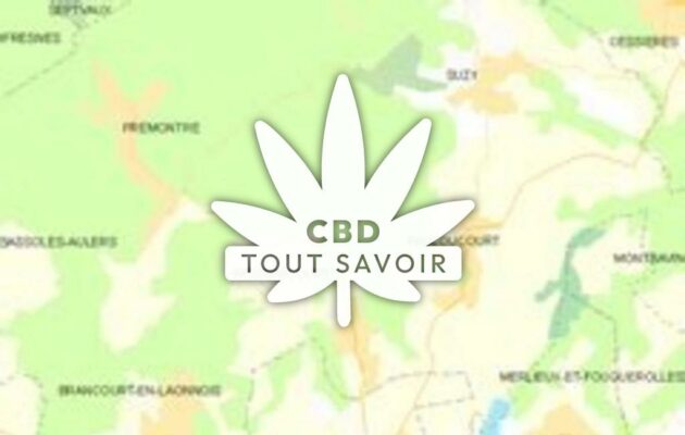 Village à Wissignicourt avec feuille Cannabis CBD