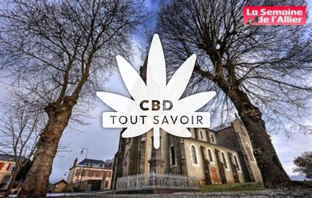 Village à Arpheuilles-Saint-Priest avec feuille Cannabis CBD