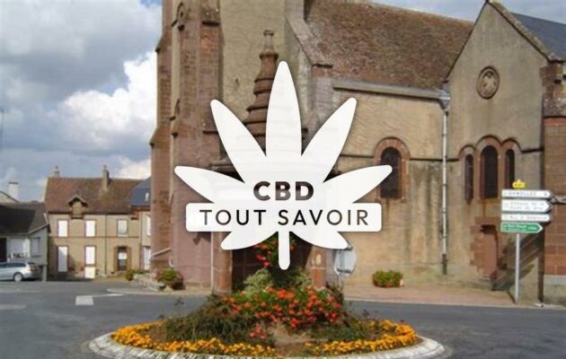 Village à Saint-Leon avec feuille Cannabis CBD