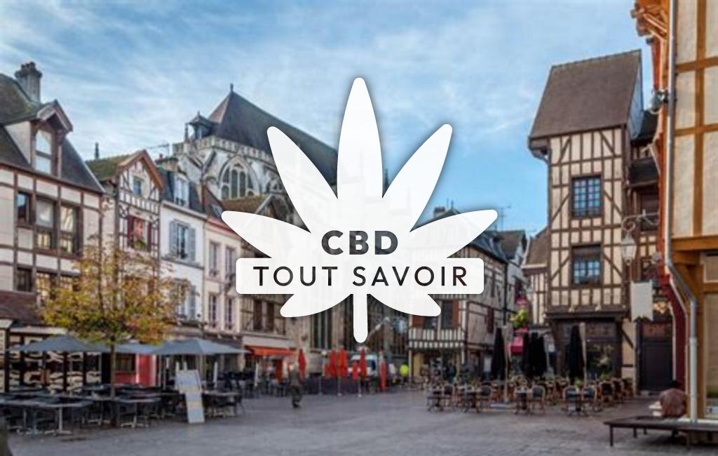 Village à Troyes avec feuille Cannabis CBD