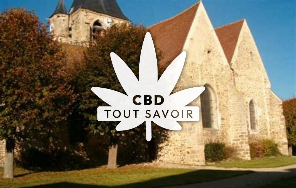 Village à Gelannes avec feuille Cannabis CBD