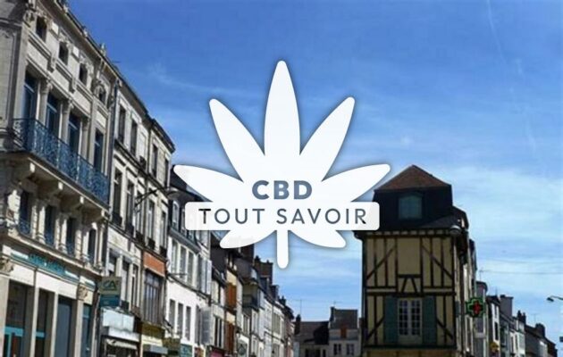 Village à Bar-sur-Seine avec feuille Cannabis CBD