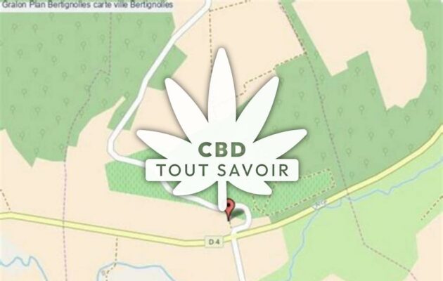 Village à Bertignolles avec feuille Cannabis CBD