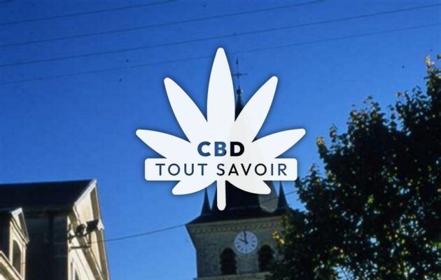 Village à Loches-sur-Ource avec feuille Cannabis CBD