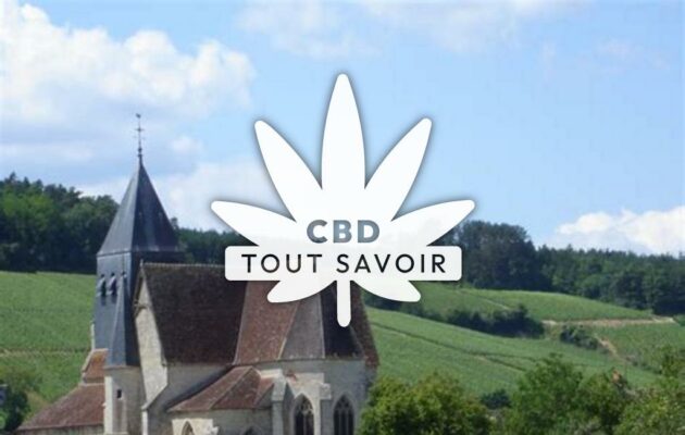 Village à Polisot avec feuille Cannabis CBD