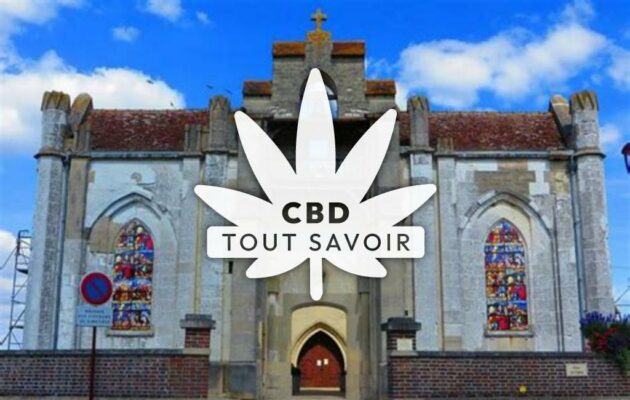 Village à Saint-Germain avec feuille Cannabis CBD