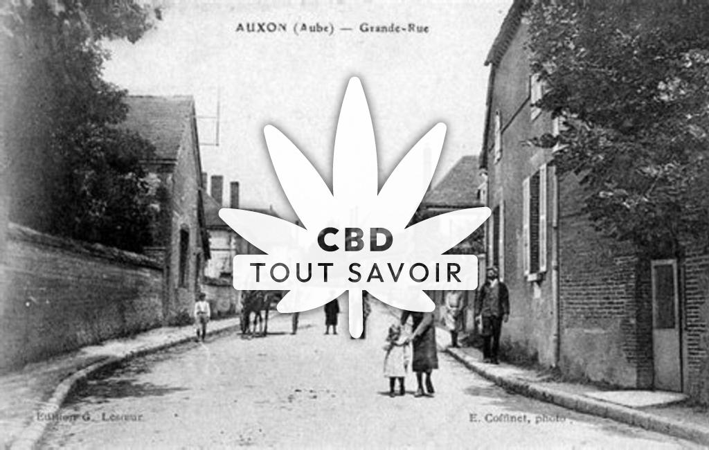 Village à Auxon avec feuille Cannabis CBD