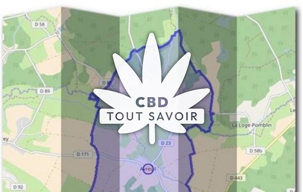 Village à Avreuil avec feuille Cannabis CBD