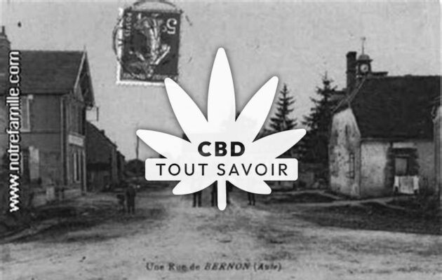 Village à Bernon avec feuille Cannabis CBD