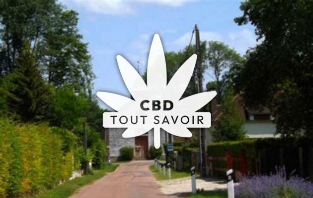 Village à Montigny-les-Monts avec feuille Cannabis CBD