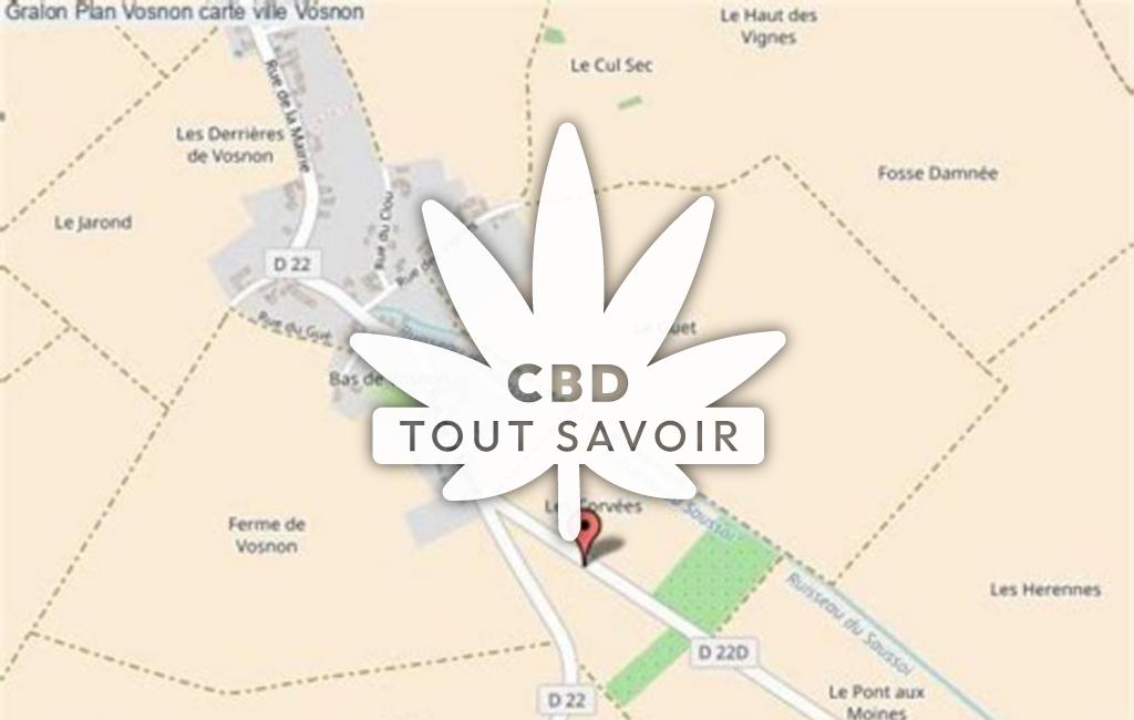 Village à Vosnon avec feuille Cannabis CBD