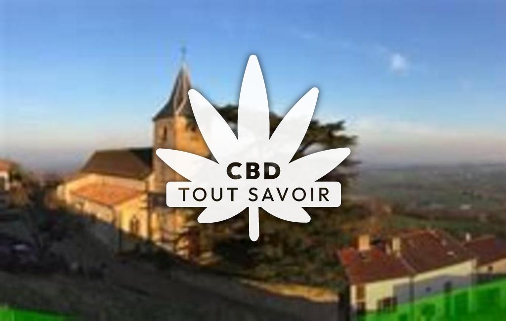 Village à Amance avec feuille Cannabis CBD