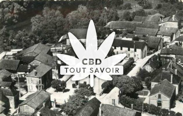 Village à Jessains avec feuille Cannabis CBD