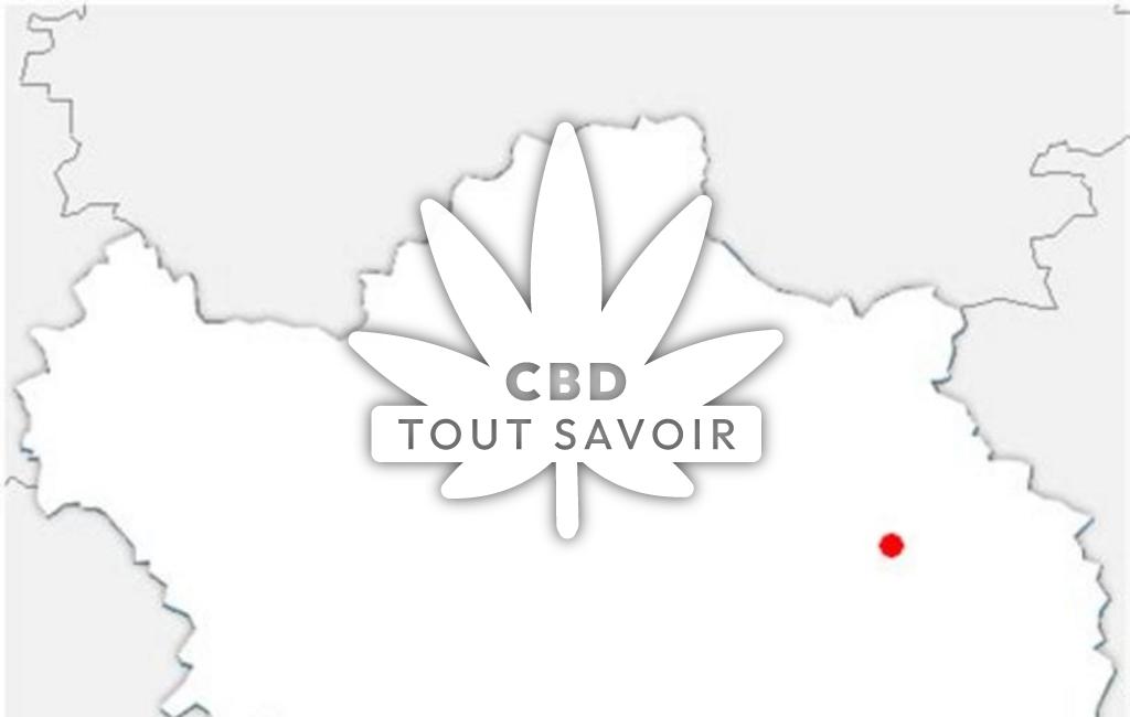 Village à Juvanze avec feuille Cannabis CBD