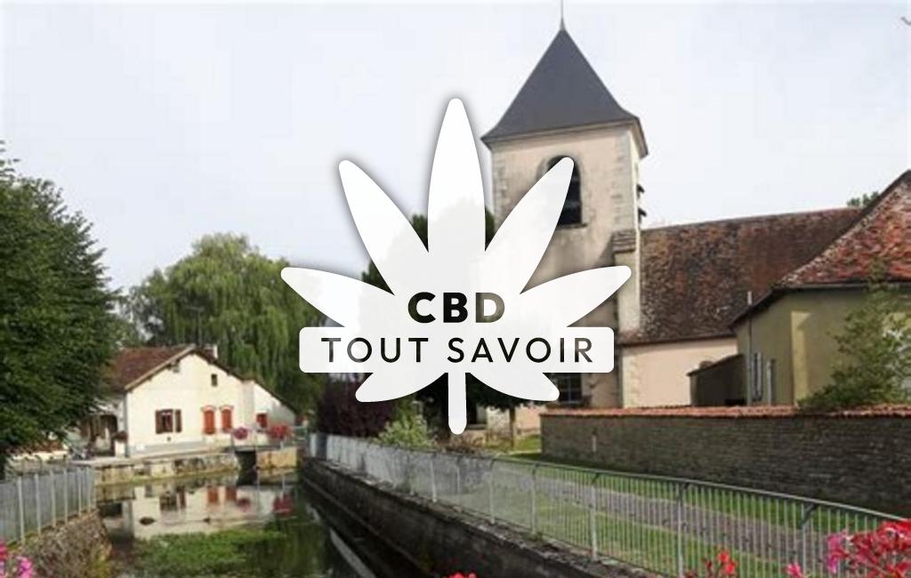 Village à La-Loge-aux-Chevres avec feuille Cannabis CBD