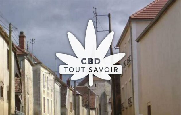 Village à Longpre-le-Sec avec feuille Cannabis CBD