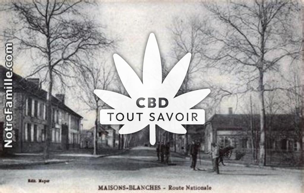 Village à Maison-des-Champs avec feuille Cannabis CBD