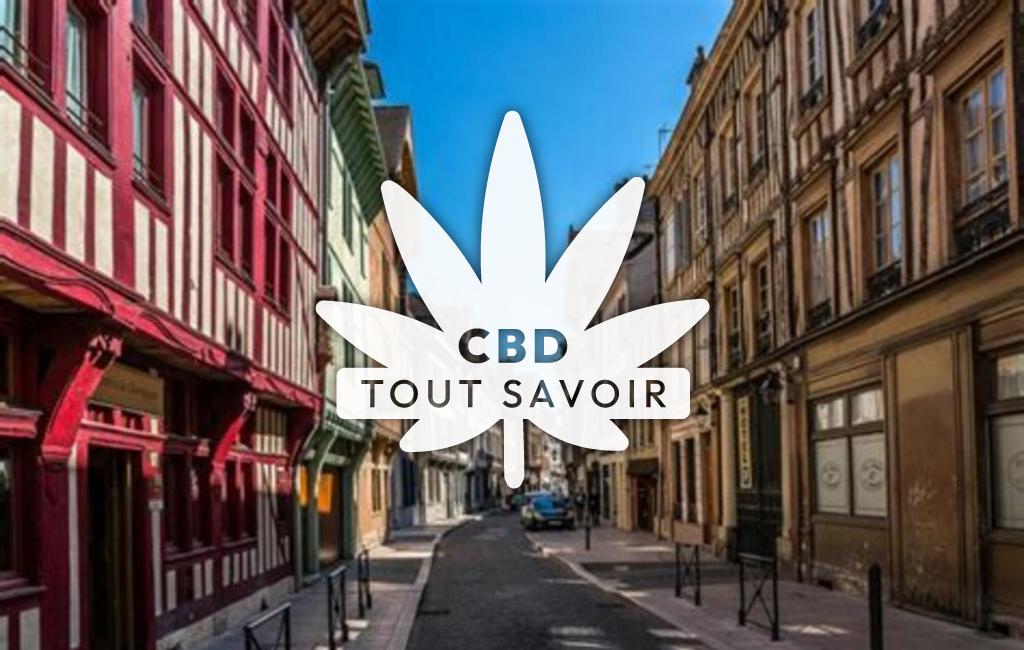 Village à Aubeterre avec feuille Cannabis CBD