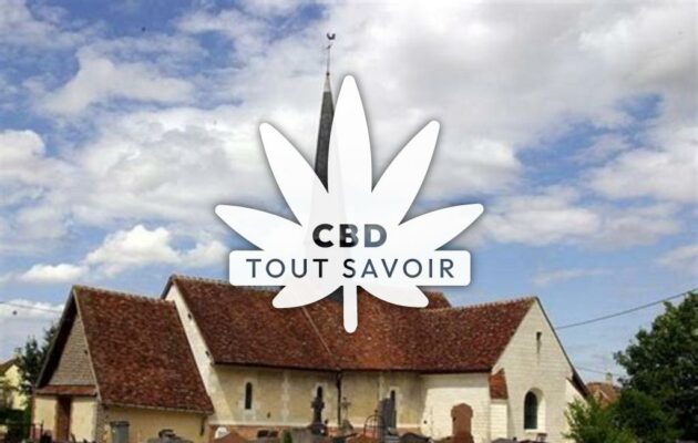 Village à Feuges avec feuille Cannabis CBD