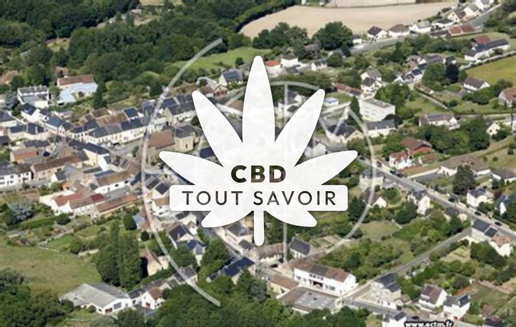 Village à Vailly avec feuille Cannabis CBD