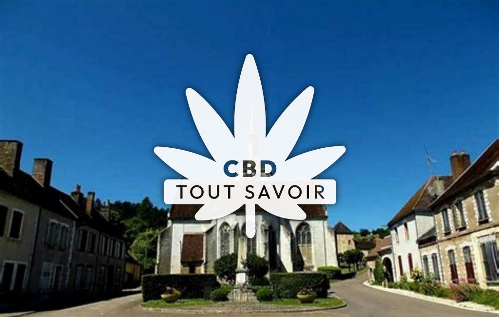 Village à Berulle avec feuille Cannabis CBD