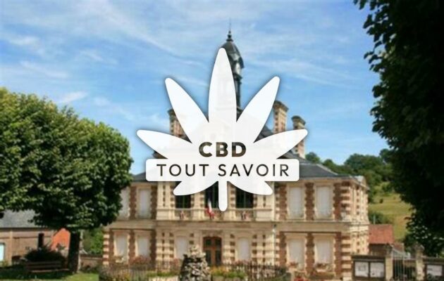 Village à Maraye-en-Othe avec feuille Cannabis CBD