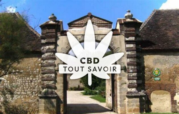 Village à Rigny-le-Ferron avec feuille Cannabis CBD