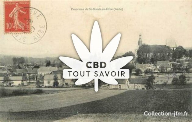 Village à Saint-Mards-en-Othe avec feuille Cannabis CBD