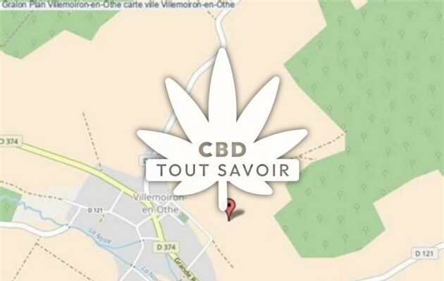 Village à Villemoiron-en-Othe avec feuille Cannabis CBD