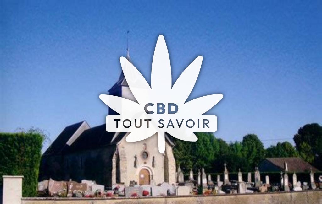 Village à Vulaines avec feuille Cannabis CBD