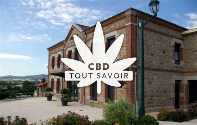 Village à Bessy avec feuille Cannabis CBD