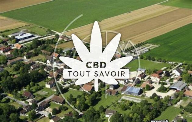 Village à Chauchigny avec feuille Cannabis CBD