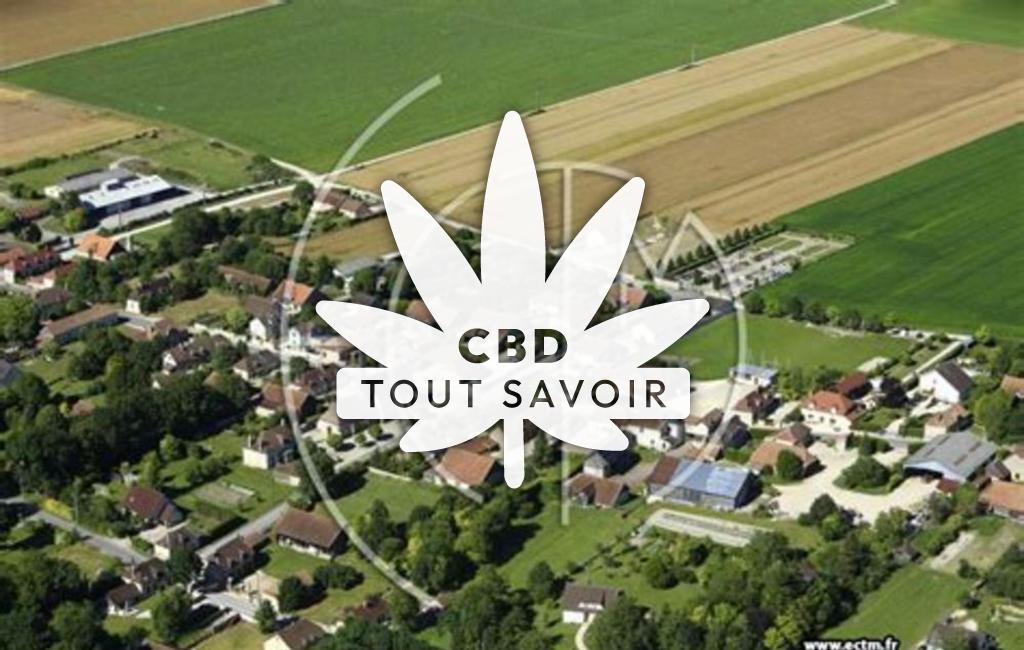 Village à Chauchigny avec feuille Cannabis CBD