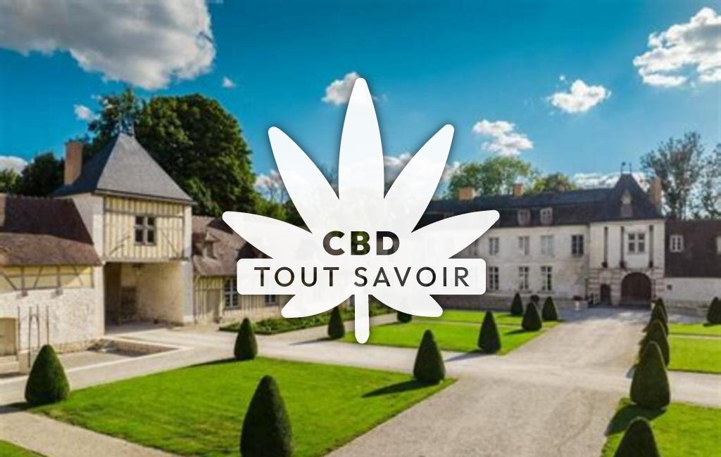 Village à Droupt-Saint-Basle avec feuille Cannabis CBD