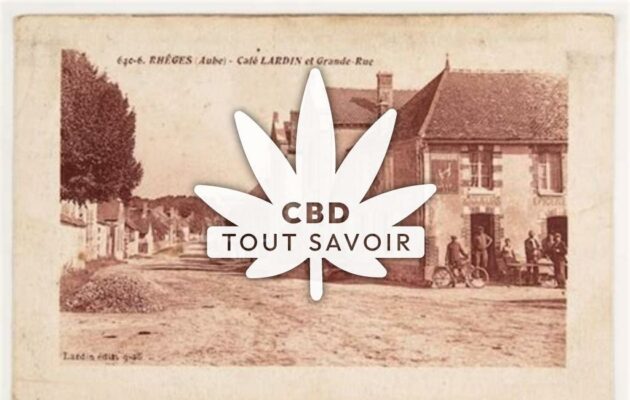 Village à Rheges avec feuille Cannabis CBD