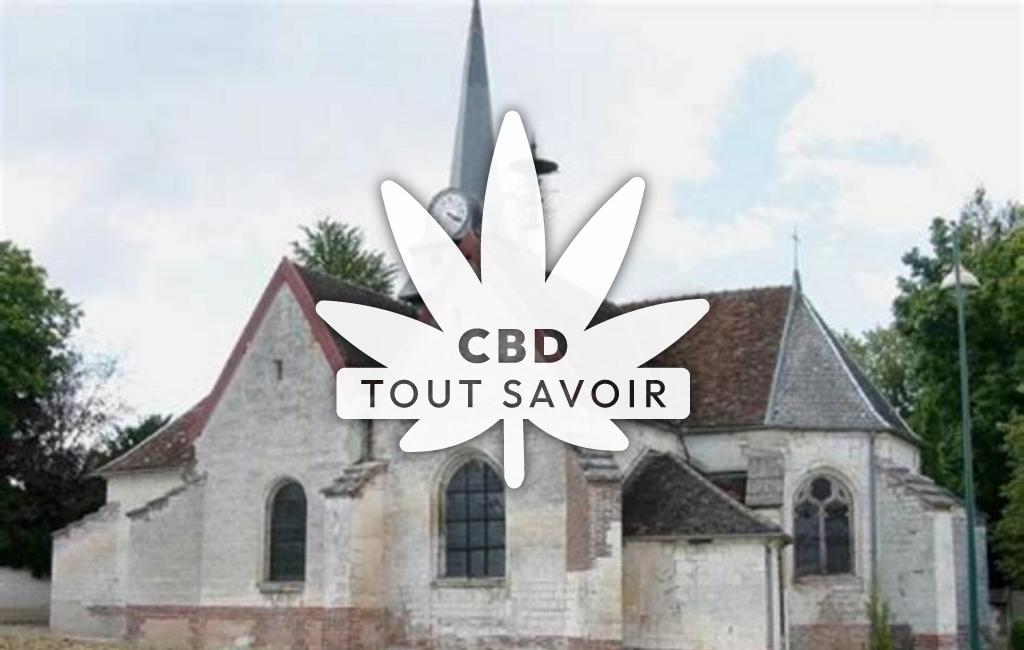 Village à Bucey-en-Othe avec feuille Cannabis CBD