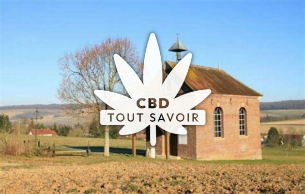 Village à Chennegy avec feuille Cannabis CBD