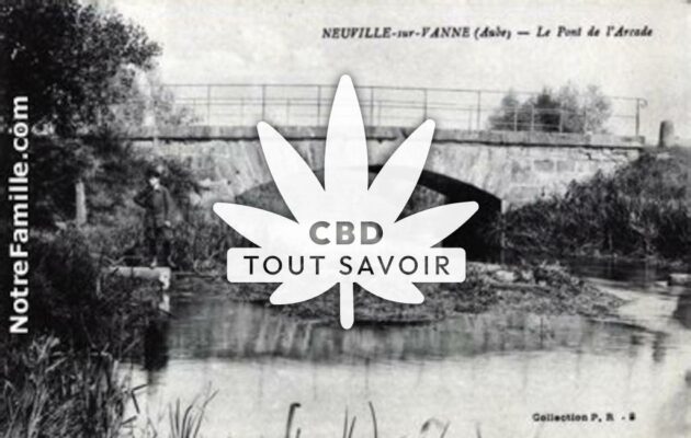 Village à Neuville-sur-Vanne avec feuille Cannabis CBD