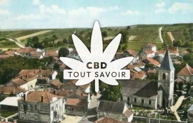 Village à Baroville avec feuille Cannabis CBD