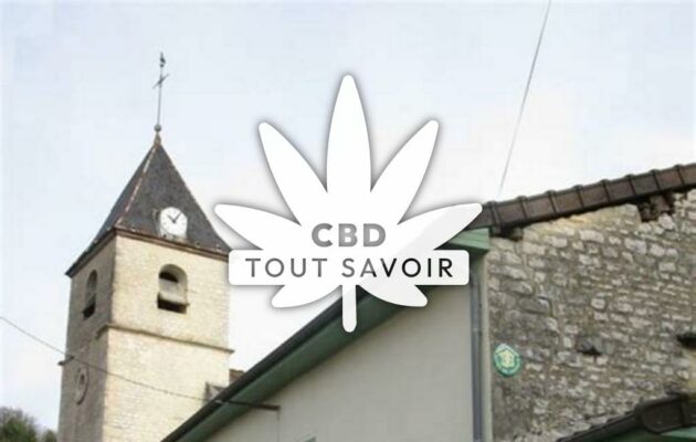 Village à Bergeres avec feuille Cannabis CBD