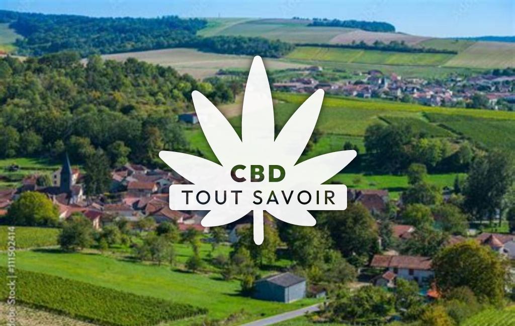 Village à Colombe-la-Fosse avec feuille Cannabis CBD