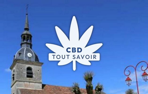 Village à Engente avec feuille Cannabis CBD