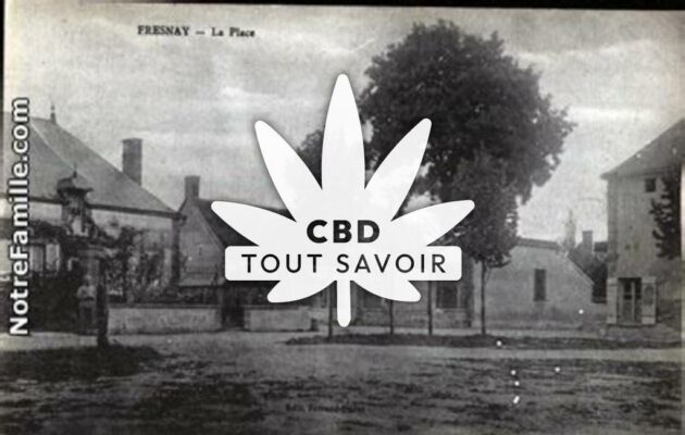 Village à Fresnay avec feuille Cannabis CBD