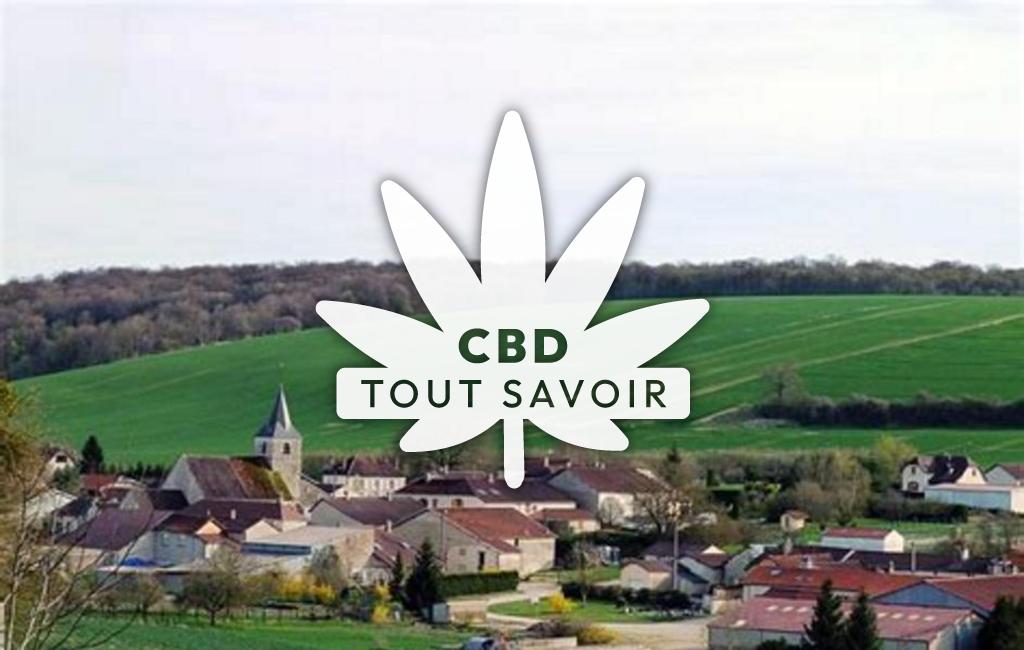 Village à Saulcy avec feuille Cannabis CBD