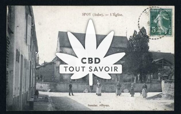 Village à Spoy avec feuille Cannabis CBD