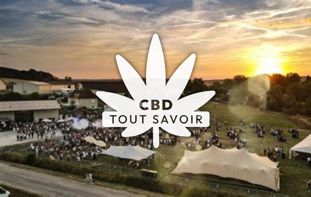 Village à Urville avec feuille Cannabis CBD